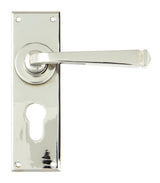 From The Anvil - Polished Nickel Avon Lever Euro Lock Set | Sku. 90372 | Trade Door Handles.