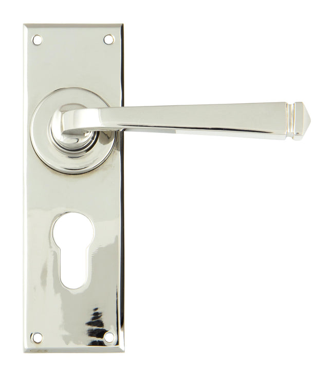 From The Anvil - Polished Nickel Avon Lever Euro Lock Set | Sku. 90372 | Trade Door Handles.