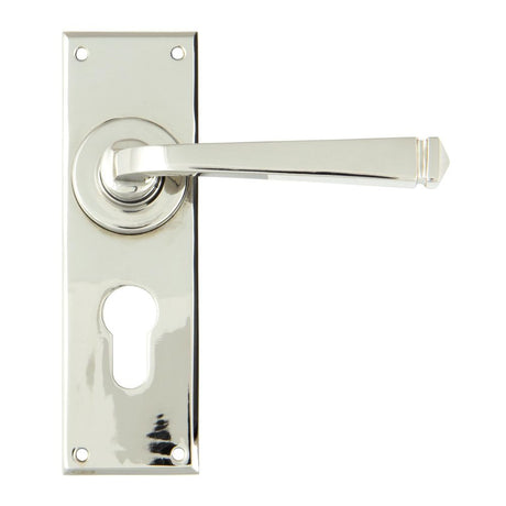 From The Anvil - Polished Nickel Avon Lever Euro Lock Set | Sku. 90372 | Trade Door Handles.