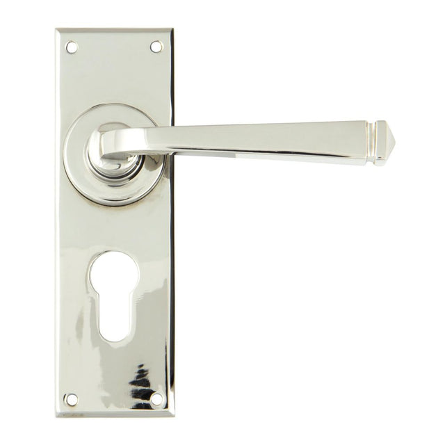 From The Anvil - Polished Nickel Avon Lever Euro Lock Set | Sku. 90372 | Trade Door Handles.