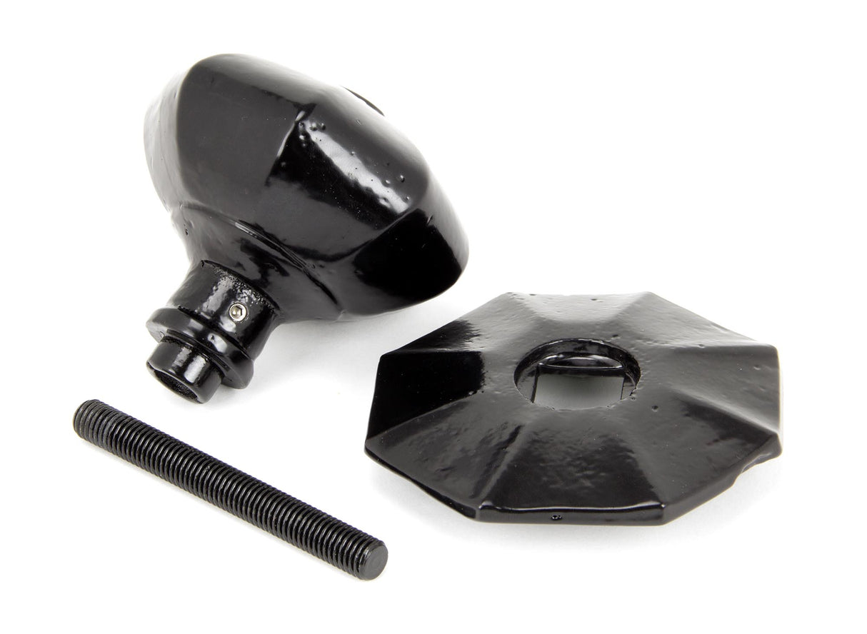 From The Anvil - Black Octagonal Centre Door Knob - Internal | Sku. 90382 | Trade Door Handles.