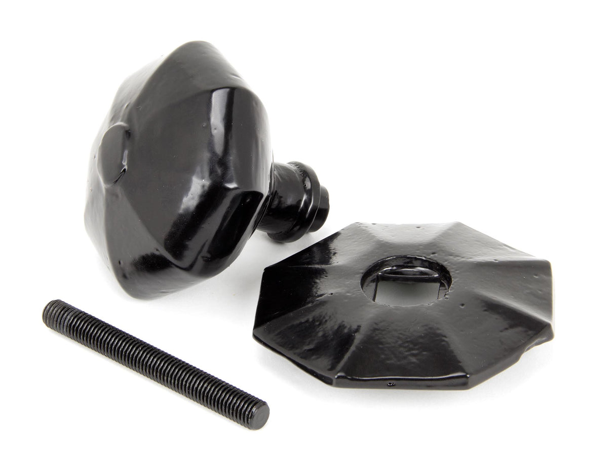 From The Anvil - Black Octagonal Centre Door Knob - Internal | Sku. 90382 | Trade Door Handles.