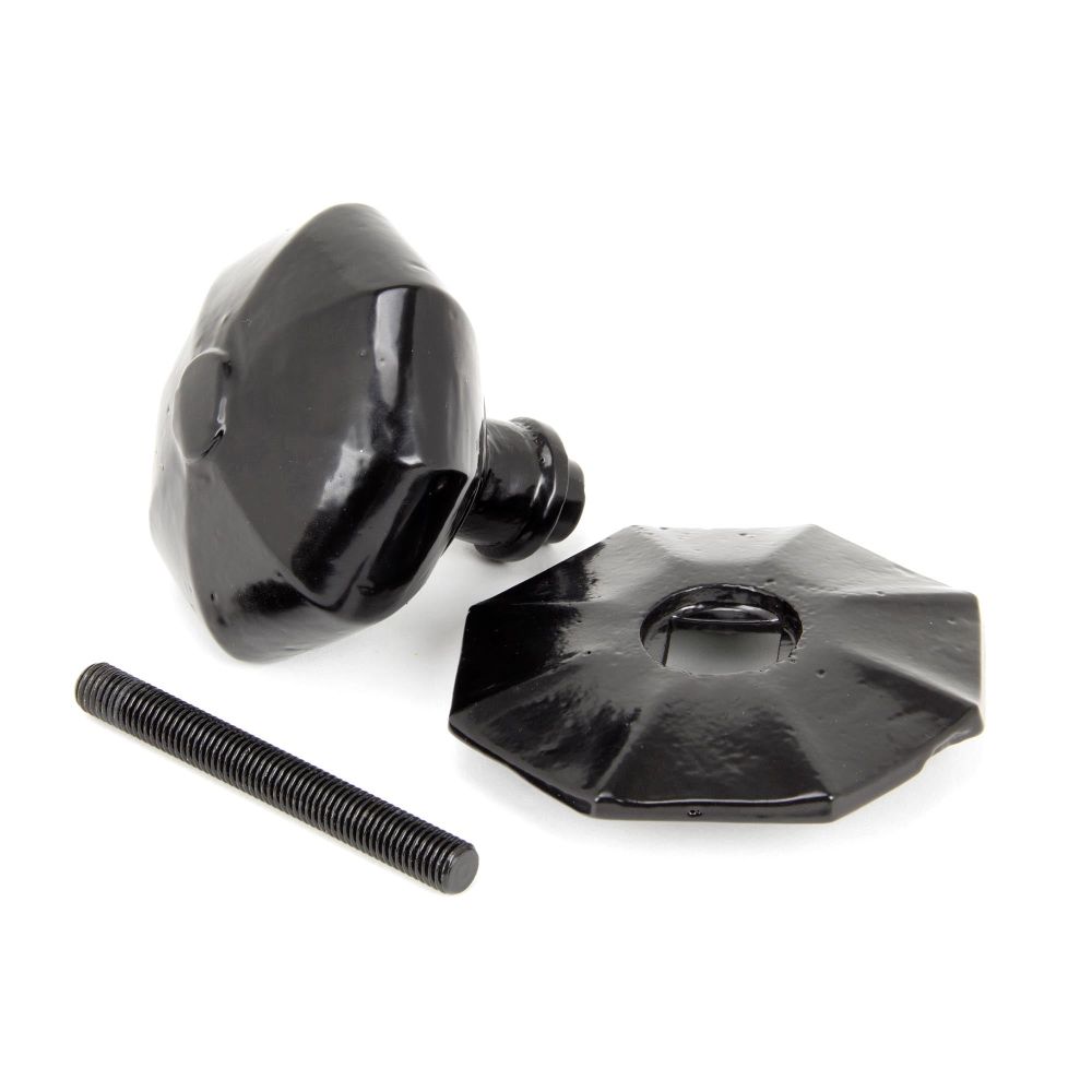 From The Anvil - Black Octagonal Centre Door Knob - Internal | Sku. 90382 | Trade Door Handles.