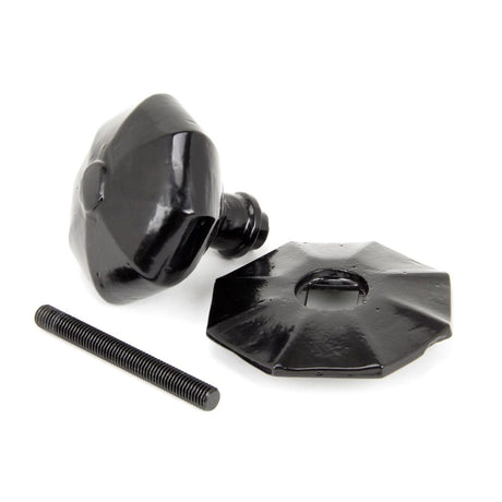 From The Anvil - Black Octagonal Centre Door Knob - Internal | Sku. 90382 | Trade Door Handles.