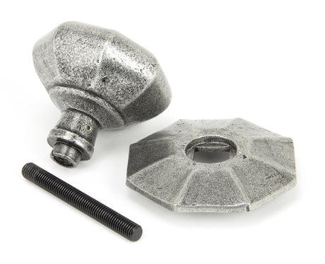 From The Anvil - Pewter Octagonal Centre Door Knob - Internal | Sku. 90383 | Trade Door Handles.