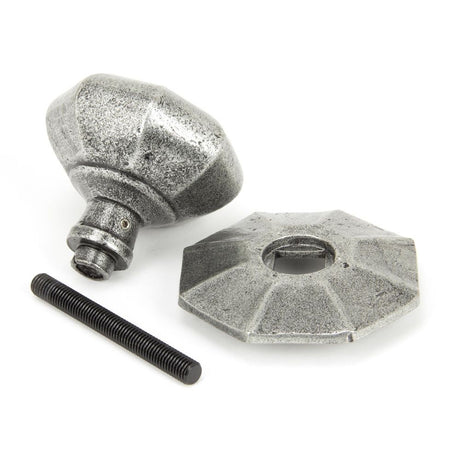 From The Anvil - Pewter Octagonal Centre Door Knob - Internal | Sku. 90383 | Trade Door Handles.