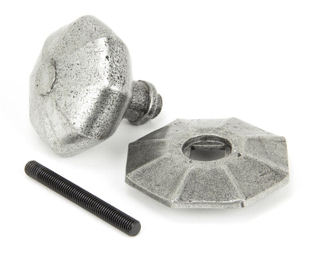 From The Anvil - Pewter Octagonal Centre Door Knob - Internal | Sku. 90383 | Trade Door Handles.