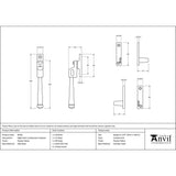 From The Anvil - Pewter Night-Vent Locking Avon Fastener | Sku. 90391 | Trade Door Handles.