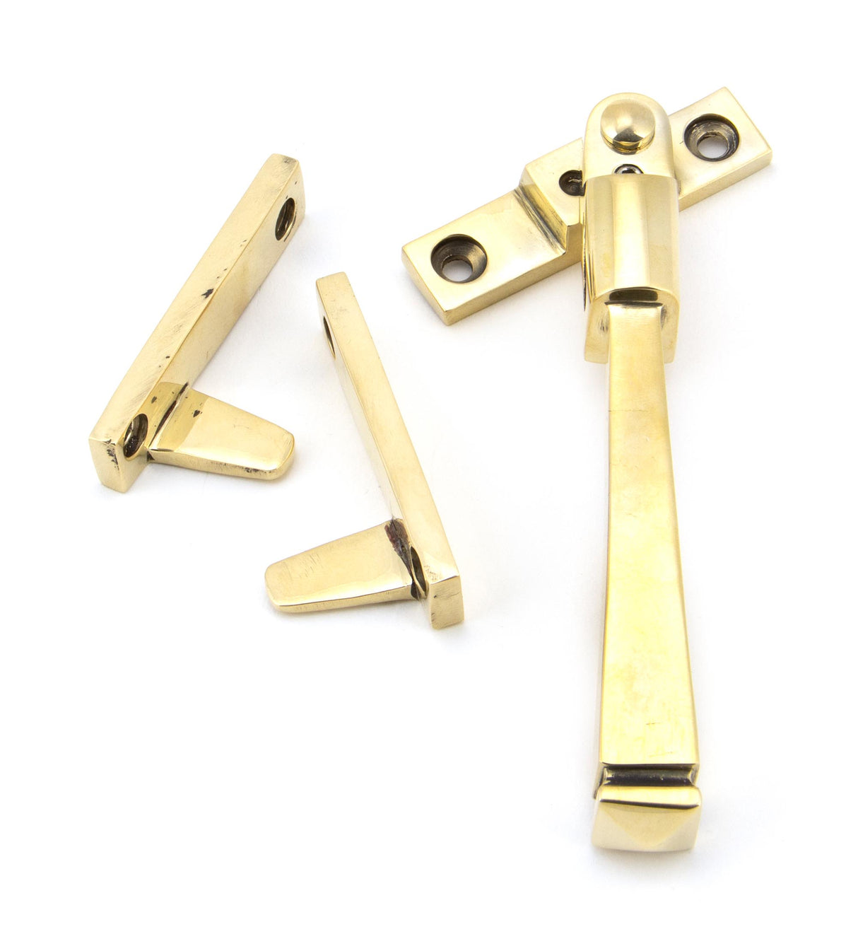 From The Anvil - Aged Brass Night-Vent Locking Avon Fastener | Sku. 90411 | Trade Door Handles.