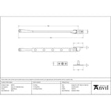 From The Anvil - Aged Brass 12" Avon Stay | Sku. 90431 | Trade Door Handles.