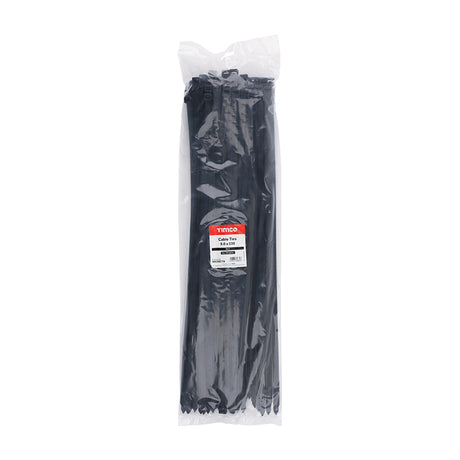 This is an image of Timco - Cable Ties - Black 9.0 x 530mm - (100 PCS Bag) 90530CTB