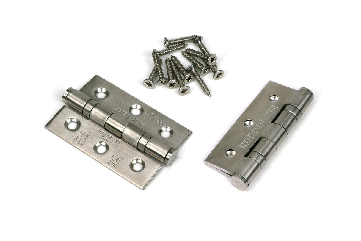 From The Anvil - Satin SS 3" Ball Bearing Butt Hinge (pair) | Sku. 91038 | Trade Door Handles.