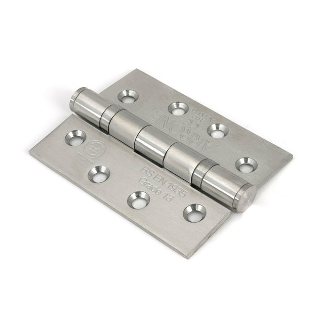 From The Anvil - Satin SS 4" Ball Bearing Butt Hinge (pair) F/R | Sku. 91039 | Trade Door Handles.