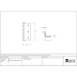 From The Anvil - Black 2‚¬Å¡½" Stormproof Hinge 1951 (Pair) | Sku. 91046 | Trade Door Handles.