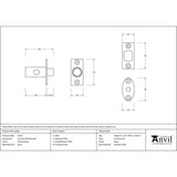 From The Anvil - Electro Brassed Security Window Bolt | Sku. 91047 | Trade Door Handles.