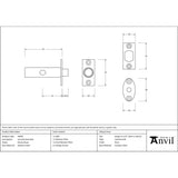From The Anvil - Electro Brassed Security Door Bolt | Sku. 91050 | Trade Door Handles.