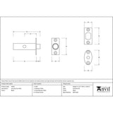 From The Anvil - Black Security Door Bolt | Sku. 91052 | Trade Door Handles.