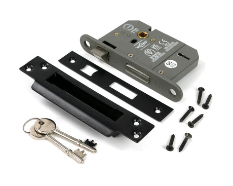 From The Anvil - Black 3" 5 Lever BS Sash Lock | Sku. 91064 | Trade Door Handles.