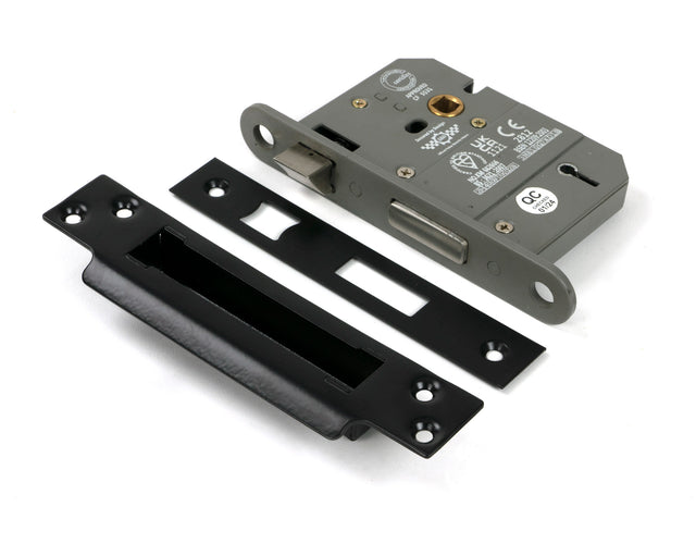 From The Anvil - Black 3" 5 Lever BS Sash Lock | Sku. 91064 | Trade Door Handles.