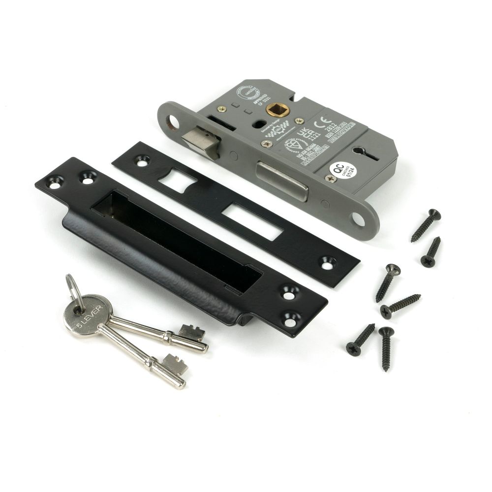 From The Anvil - Black 21/2" 5 Lever BS Sash Lock KA | Sku. 91065 | Trade Door Handles.