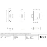 From The Anvil - Black 3" BS 5 Lever Deadlock KA | Sku. 91068 | Trade Door Handles.