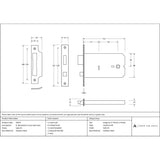 From The Anvil - SSS 6" Horizontal 5 Lever Sash Lock | Sku. 91074 | Trade Door Handles.