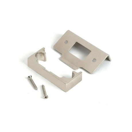 From The Anvil - Nickel ½" Rebate Kit for Tubular Mortice Latch | Sku. 91077 | Trade Door Handles.