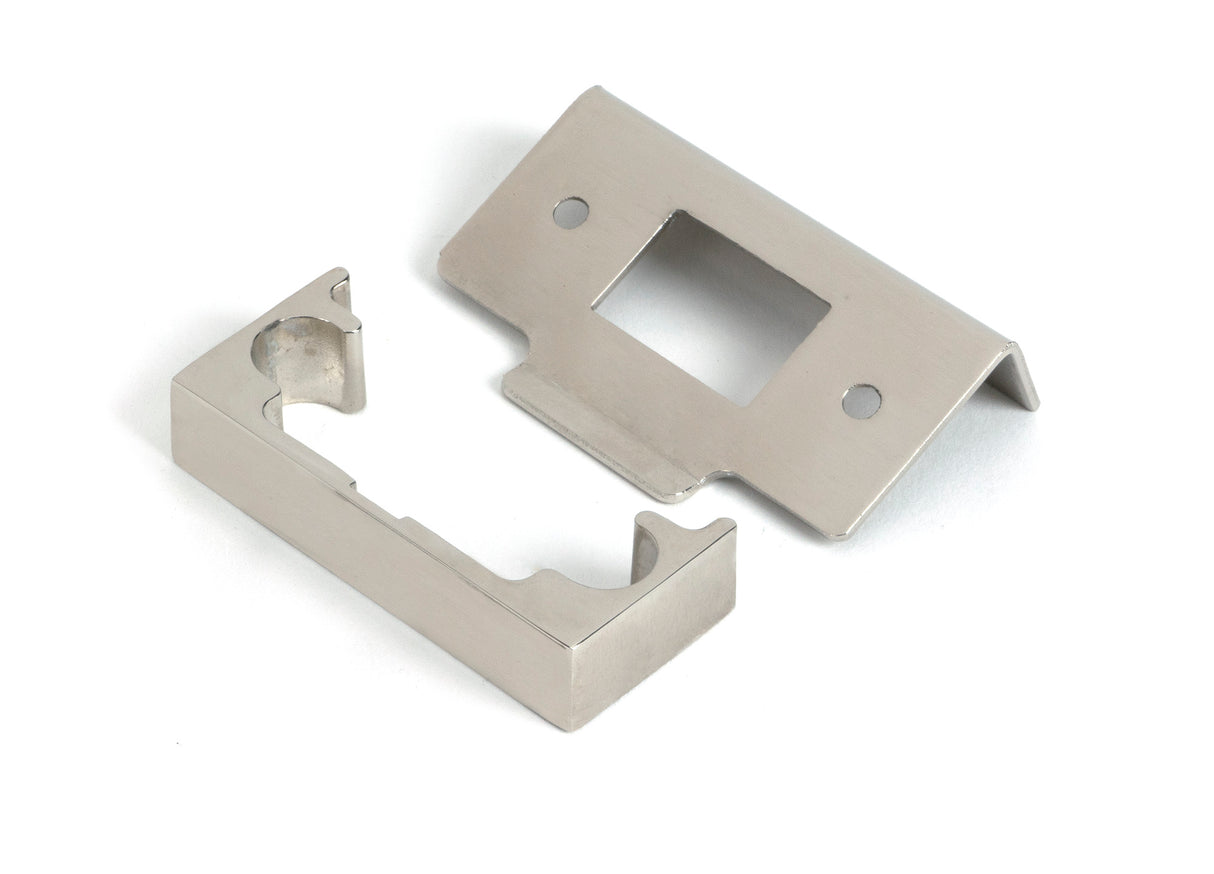 From The Anvil - Nickel ½" Rebate Kit for Tubular Mortice Latch | Sku. 91077 | Trade Door Handles.