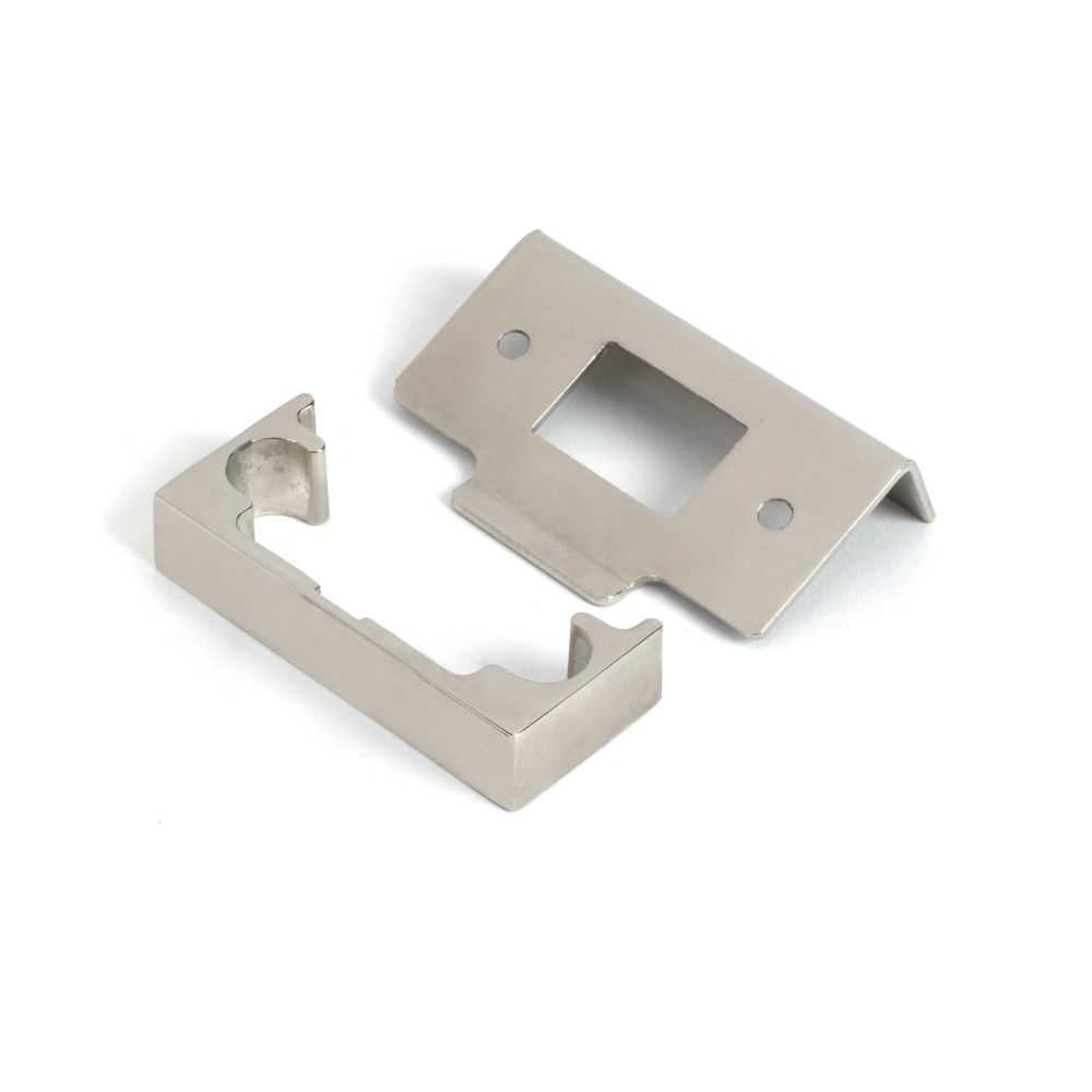 From The Anvil - Nickel ½" Rebate Kit for Tubular Mortice Latch | Sku. 91077 | Trade Door Handles.