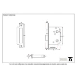 From The Anvil - Electro Brassed 3" Bathroom Mortice Lock | Sku. 91084 | Trade Door Handles.