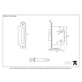 From The Anvil - Electro Brassed 2½" Bathroom Mortice Lock | Sku. 91088 | Trade Door Handles.
