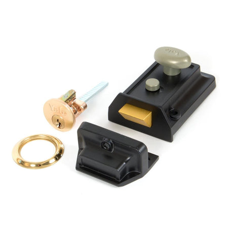 From The Anvil - Black Traditional Case Night Latch | Sku. 91093 | Trade Door Handles.