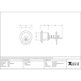 From The Anvil - Black Rim Cylinder KD | Sku. 91094 | Trade Door Handles.