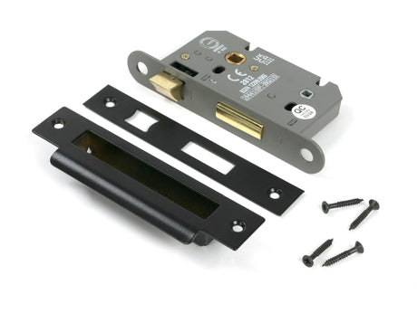 From The Anvil - Black 2½" Heavy Duty Bathroom Mortice Lock | Sku. 91107 | Trade Door Handles.