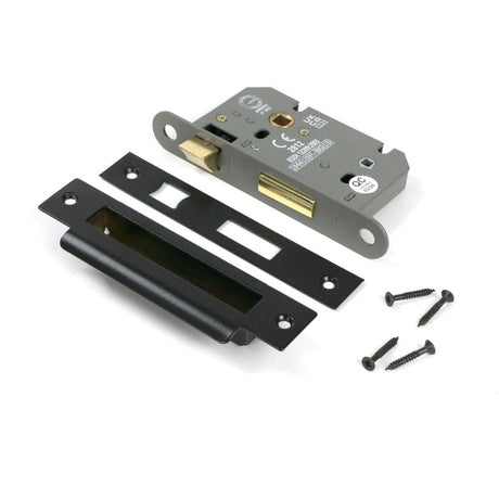 From The Anvil - Black 2½" Heavy Duty Bathroom Mortice Lock | Sku. 91107 | Trade Door Handles.