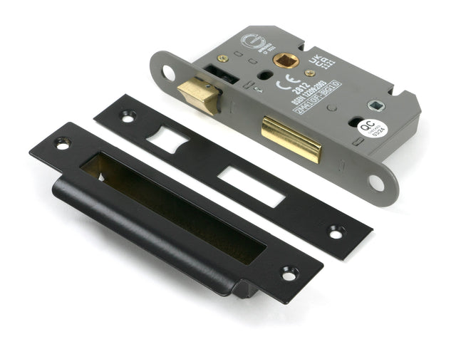 From The Anvil - Black 2½" Heavy Duty Bathroom Mortice Lock | Sku. 91107 | Trade Door Handles.