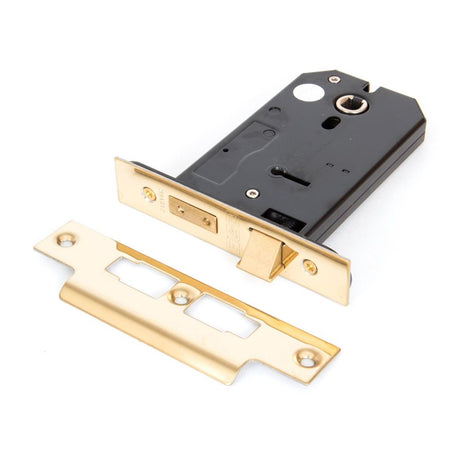 From The Anvil - PVD 5" Horizontal 3 Lever Sash Lock | Sku. 91115 | Trade Door Handles.