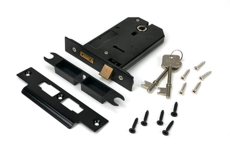 From The Anvil - Black 5" Horizontal 3 Lever Sash Lock | Sku. 91116 | Trade Door Handles.
