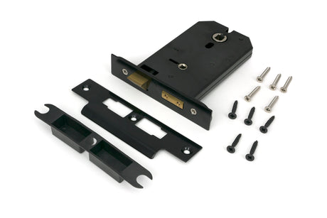 From The Anvil - Black 5" Horizontal Bathroom Lock | Sku. 91117 | Trade Door Handles.