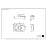 From The Anvil - Black Modern Case Night Latch | Sku. 91118 | Trade Door Handles.