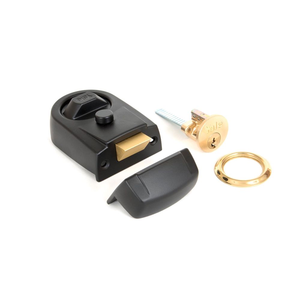 From The Anvil - Black Modern Case Night Latch | Sku. 91118 | Trade Door Handles.