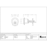 From The Anvil - Polished Brass Rim Cylinder KA | Sku. 91119 | Trade Door Handles.