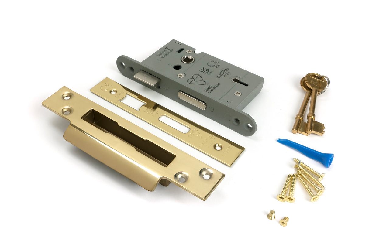 From The Anvil - PVD 2½" 5 Lever BS Sash Lock | Sku. 91120 | Trade Door Handles.