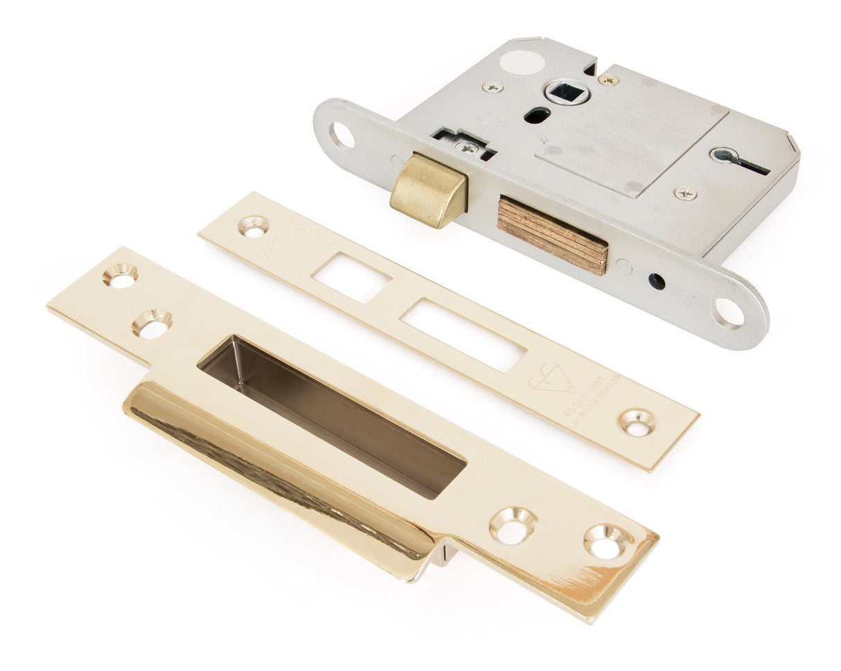 From The Anvil - PVD 3" 5 Lever BS Sash Lock | Sku. 91121 | Trade Door Handles.