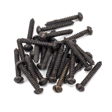 From The Anvil - Beeswax 6x1" Round Head Screws (25) | Sku. 91138 | Trade Door Handles.