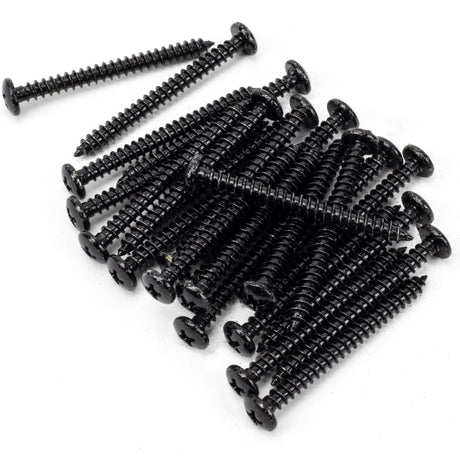From The Anvil - Black 10x2" Round Head Screws (25) | Sku. 91177 | Trade Door Handles.