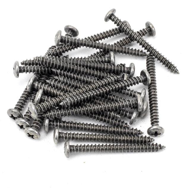 From The Anvil - Pewter 10x2" Round Head Screws (25) | Sku. 91205 | Trade Door Handles.