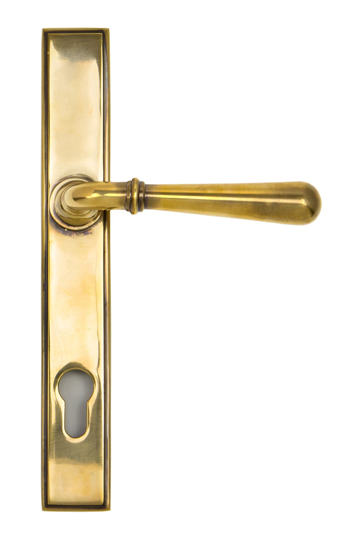 From The Anvil - Aged Brass Newbury Slimline Lever Espag. Lock Set | Sku. 91413 | Trade Door Handles.