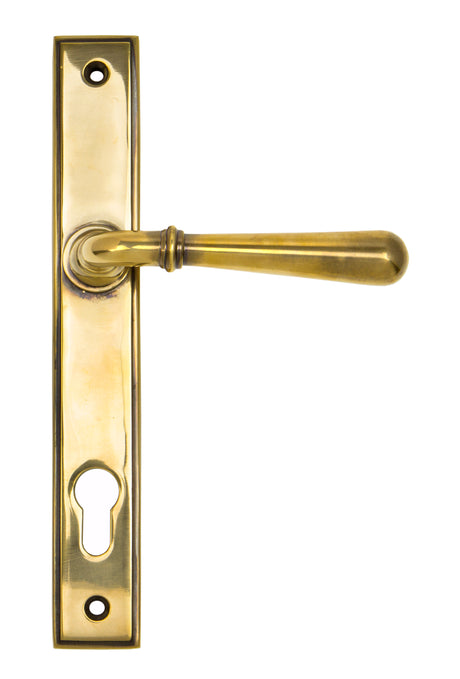 From The Anvil - Aged Brass Newbury Slimline Lever Espag. Lock Set | Sku. 91413 | Trade Door Handles.