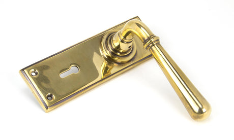From The Anvil - Aged Brass Newbury Lever Lock Set | Sku. 91414 | Trade Door Handles.